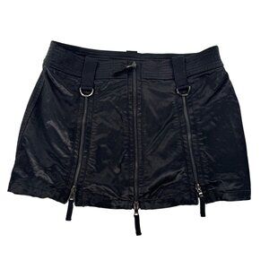 VTG Guess jeans goth mini satin skirt Y2K 90s grunge skater sz 29
